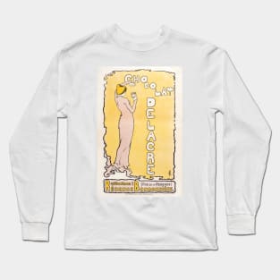 French Poster Ad - Chocolat Delacre Long Sleeve T-Shirt